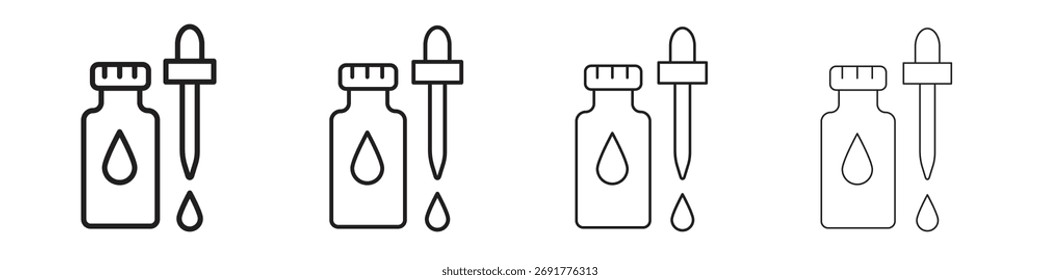 óleos essenciais ícones ilustrações coleção sobre fundo branco. Gráficos de vetor perfeitos com pixel