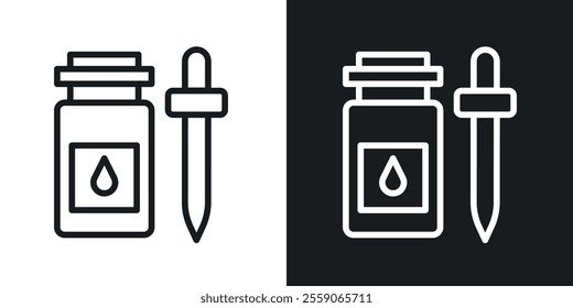 Essential oils icons. vector set in black colors