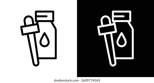 Essential oils icons vector set in stroke line style