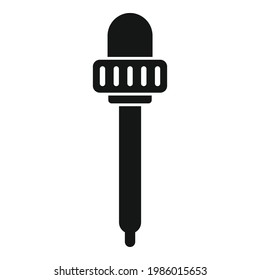 Icono de pipeta de aceites esenciales. Ilustración simple del icono vector de pipeta de aceites esenciales para el diseño web aislado en fondo blanco