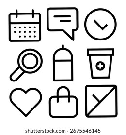 Vector de icono de contorno esencial sobre fondo blanco 