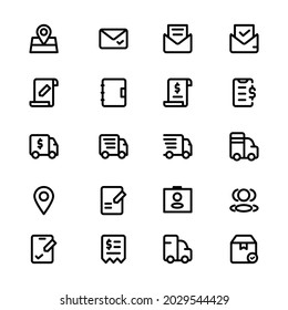 Essential outline icons. Vector icon set