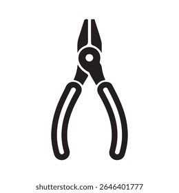 Essential Pliers Silhouette Tool Icon for DIY Projects and Professional Craftsmanship