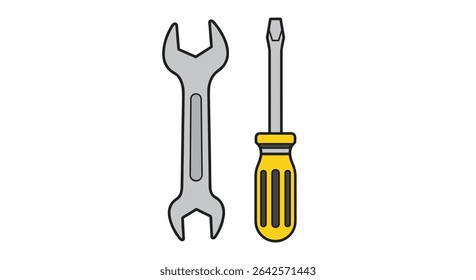 Essential Repair Tools for DIY Projects Wrench Screwdriver and Other Hand Tools Set