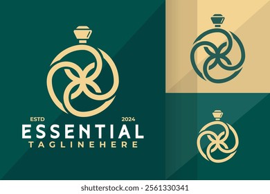 Essential Royal Parfume Logo Icon Vector Design Illustration