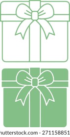 Conjunto esencial de iconos de caja de regalo de doble estilo perfecto para promociones de vacaciones, ventas de comercio electrónico o diseños de celebración. Símbolos limpios y versátiles listos para el Uso comercial inmediato.