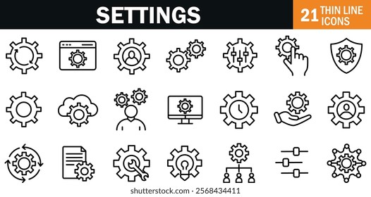 "Essential Settings Icon for Configuration, Adjustment, and System Control-Themed Designs"