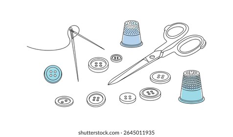 Essential Sewing Kit A Collection of Tools and Materials For Clothing Crafts