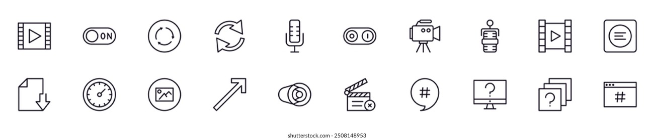 Essential signs for interface modern web icons for infographics. Simple linear illustration for apps, sites, infographics