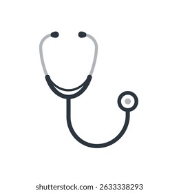 Essential Stethoscope with Durable Tubing and Diaphragm Isolated on White