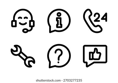 Essential Support Icon Collection for Reliable Helpdesk Symbols and Customer Assistance Graphics in Modern Digital Projects
