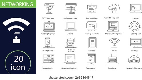 Paquete de iconos de Tecnología y redes esenciales