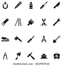 Essential tools icon set - Grey Version