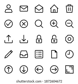Essential UI Icon in Line Style. Good for website, app mobile and any purpose.
