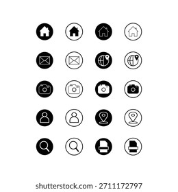 Paquete de iconos de interfaz de usuario esencial: 20 símbolos de interfaz mínimos
