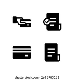 Essential UI-Symbolsatz - Elemente für die Zahlung von Kreditkartenrechnungen und Wareneingängen