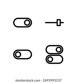 Essential UI Icon Set - Toggle Slider and Switch Control Elements