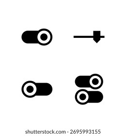 Essential UI Icon Set - Toggle Slider and Switch Control Elements