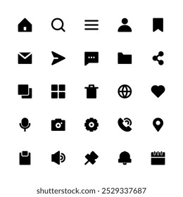 Conjunto de iconos de interfaz de usuario esencial. Conjunto de iconos de UI UX. Conjunto de iconos de interfaz de usuario. Conjunto de iconos. Iconos del vector.