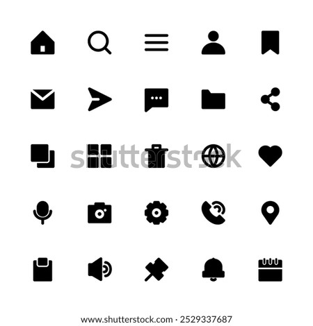 Essential UI icon set. UI UX icon set. UI icon set. Icon Set. Vector icons.