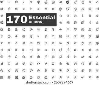 Essential UI Icons for Web and App Interface