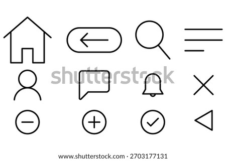 Essential UI Line Icons Pack, Essential UI Line Icons Pack. 