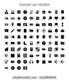 Essential user interface icon pack