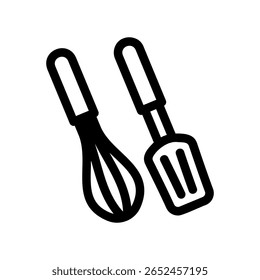Utensílios essenciais para a preparação de alimentos, mistura e tarefas de virar