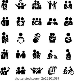 Essential Vector Family Icon Set for Design  