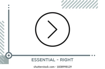 Essential Vector Icon Right Button