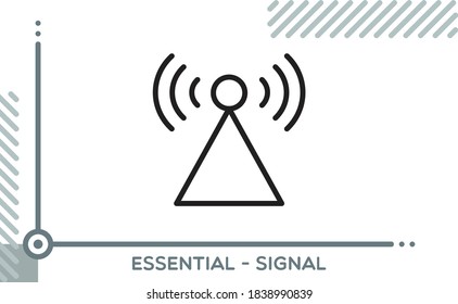 Essential Vector Icon Signal Wireless