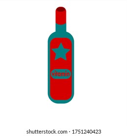 Essential vitamin and mineral complex. Vector creative design with classy bottle.