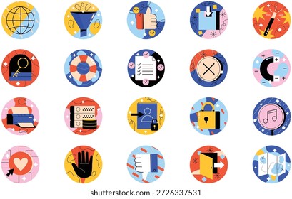 Essentials And Daily Living Illustrations Vector Illustration. Illustration symbol design template for web mobile UI element.