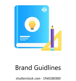 Essentials For Design, Brand Guidelines Flat Gradient Concept Icon