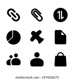 essentials icon set with glyph style for poster, and social media