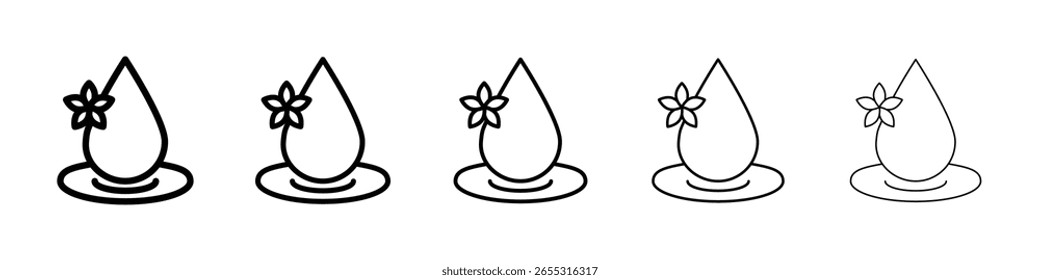 Essentials ícone de gota de óleo preenchido conceito de sinal plano para web design.