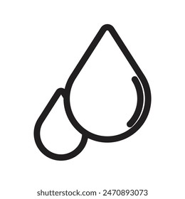 Essentials Öltropfen-Symbol-Linien-Art-Vektorgrafik