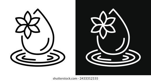 Essentials Oil Drop Icon Set. Vector Illustration