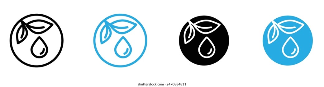 Icono de gota de aceite de Essentials Vector set colección para Web