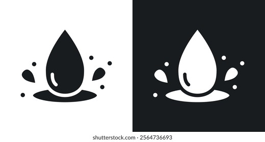 Essentials oil drop icons in flat syle