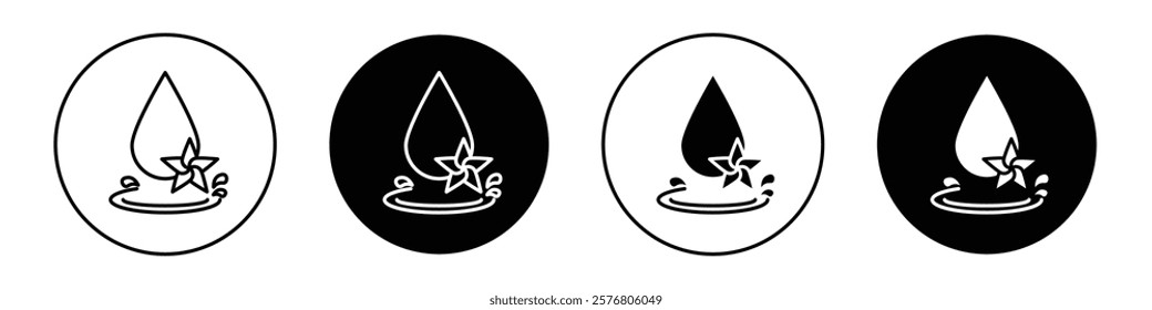 Essentials oil drop icons vector pack for web designs