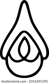 Essentials oil drop splash line icon. linear style sign for mobile sign, symbol, vector, art