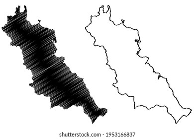 Essex County, Commonwealth of Virginia (U.S. county, United States of America) map vector illustration, scribble sketch Essex map