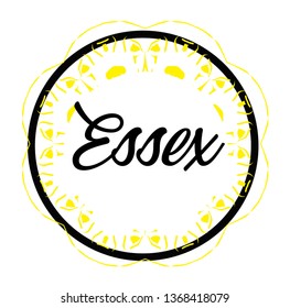 ESSEX stamp on white