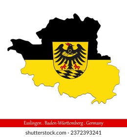 Esslingen Flag - Baden-Württemberg,Germany (EPS)