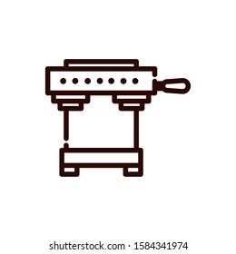 esspresso machine coffee restaurant product line design vector illustration
