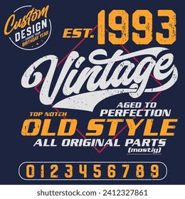 est. 1993 vintage birthday design