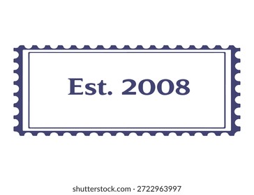 Icono del Vector del sello de correos de EST 2008 sobre un fondo blanco
Sello de Vector sobre un fondo blanco