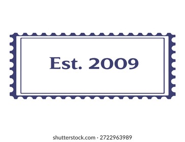est 2009 selo postal ícone vetorial em um fundo branco
Carimbo de correio vetorial sobre fundo branco