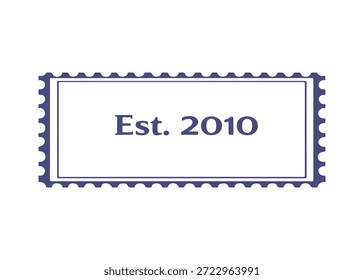 Icono del Vector del sello de correos de EST 2010 sobre un fondo blanco
Sello de Vector sobre un fondo blanco